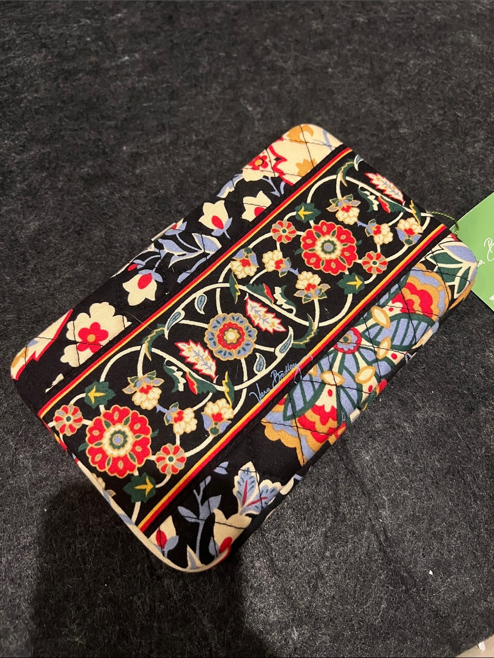 Vera Bradley Black Multi Floral clutch wallet
